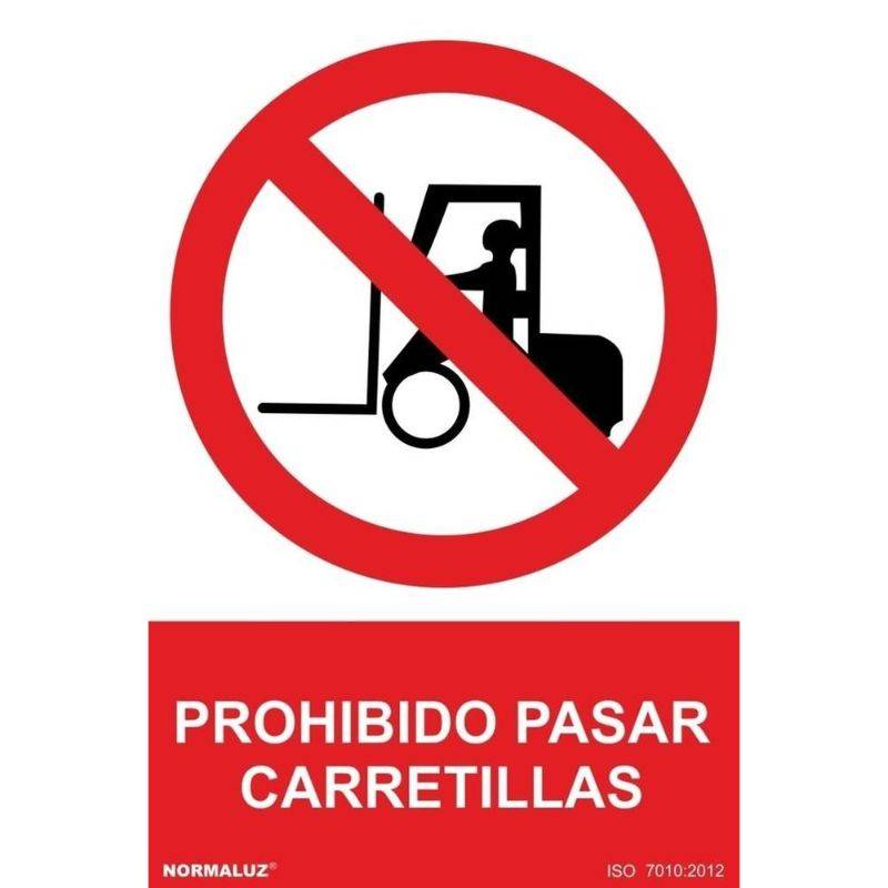 SEÑAL PROHIBIDO PASAR CARRETILLAS PVC