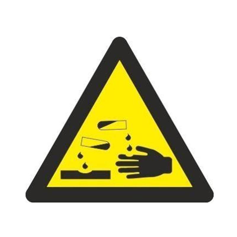 ADHESIVO TRIANGULAR ATENCION CORROSION