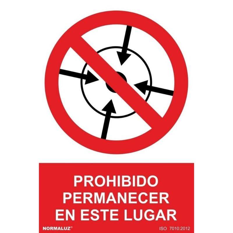 Placa em PVC Proibido Permanecer Neste Local