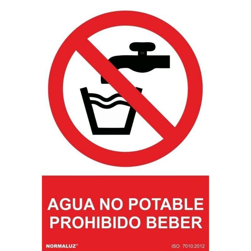SEÑAL PROHIBIDO AGUA NO POTABLE PVC