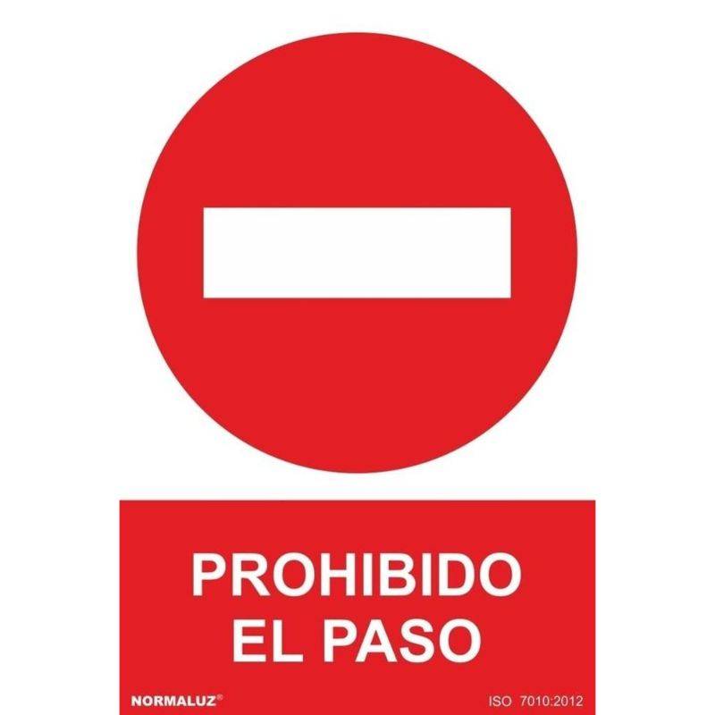 SEÑAL PROHIBIDO EL PASO PVC