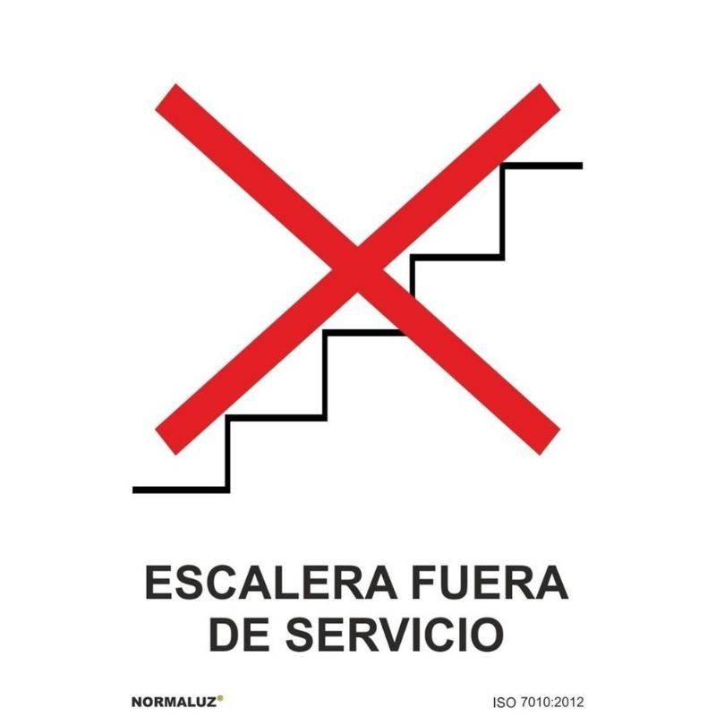 SEÑAL ESCALERA FUERA DE SERVICIO PVC