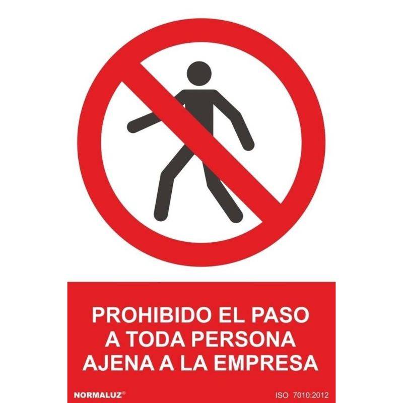 Proibida a entrada a estranhos, placa em PVC