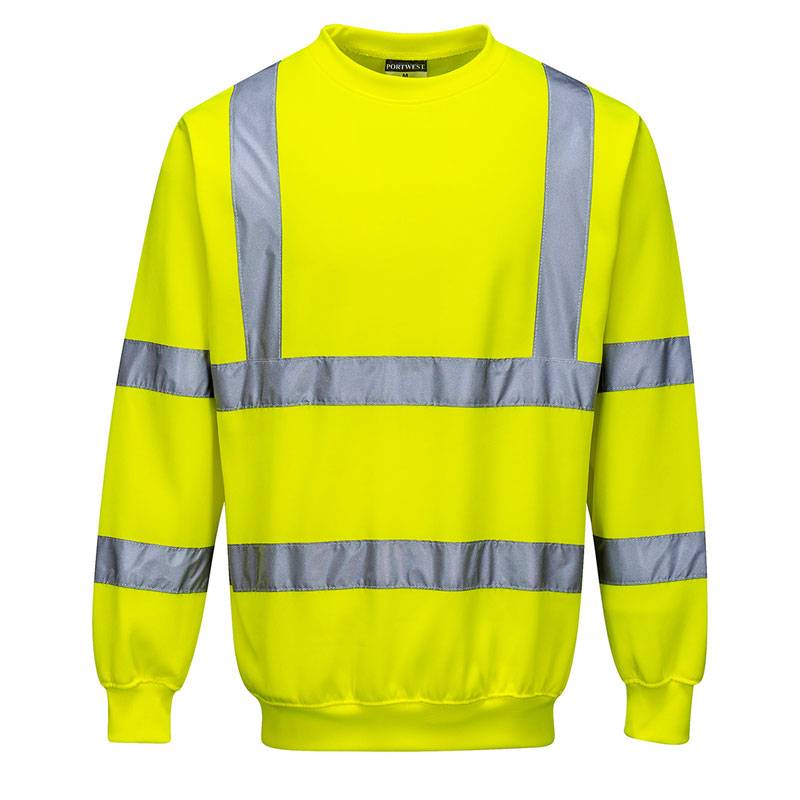 Sweatshirt com gola redonda de alta visibilidade