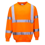 Sweatshirt com gola redonda de alta visibilidade