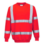 Sweatshirt com gola redonda de alta visibilidade