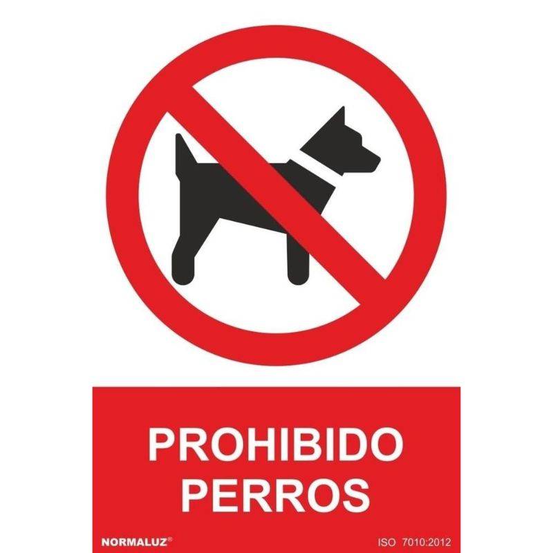 SEÑAL PROHIBIDO PERROS PVC