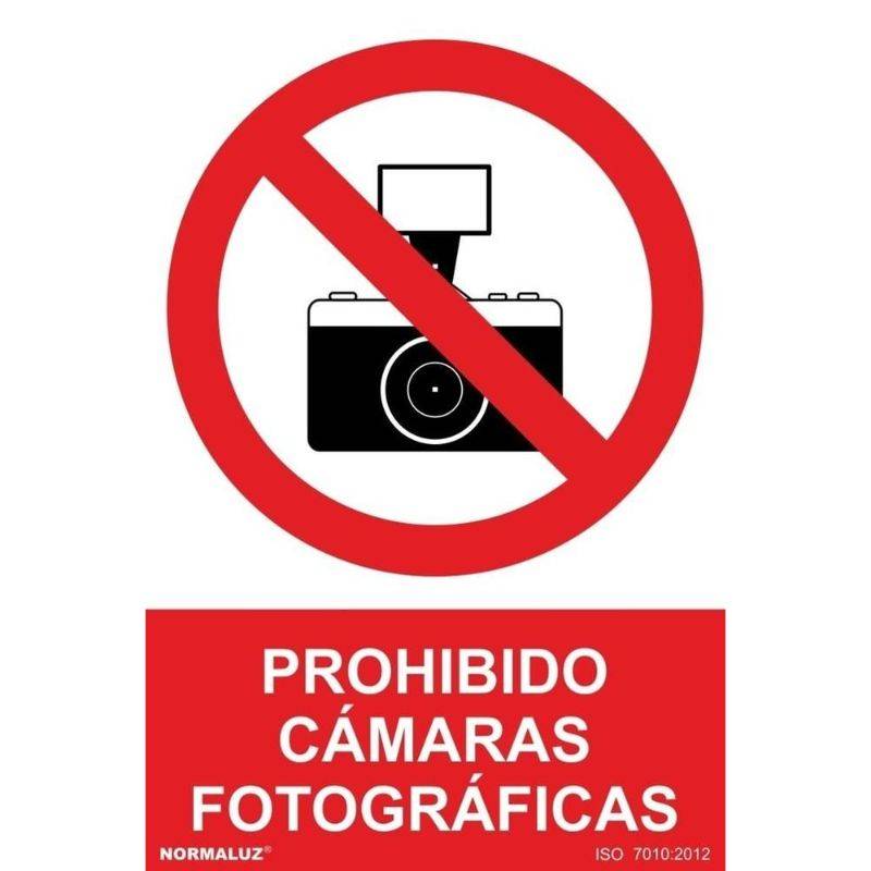 SEÑAL PROHIBIDO CAMARAS FOTOGRAFICAS PVC