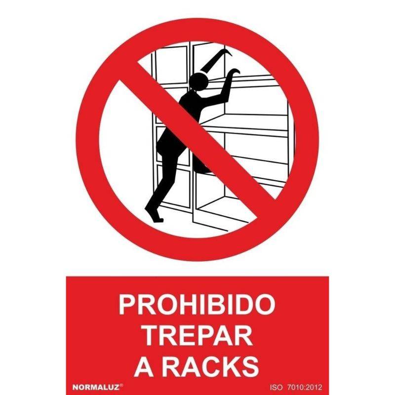 PLACA DE PROIBIDA A ESCALADA EM PVC