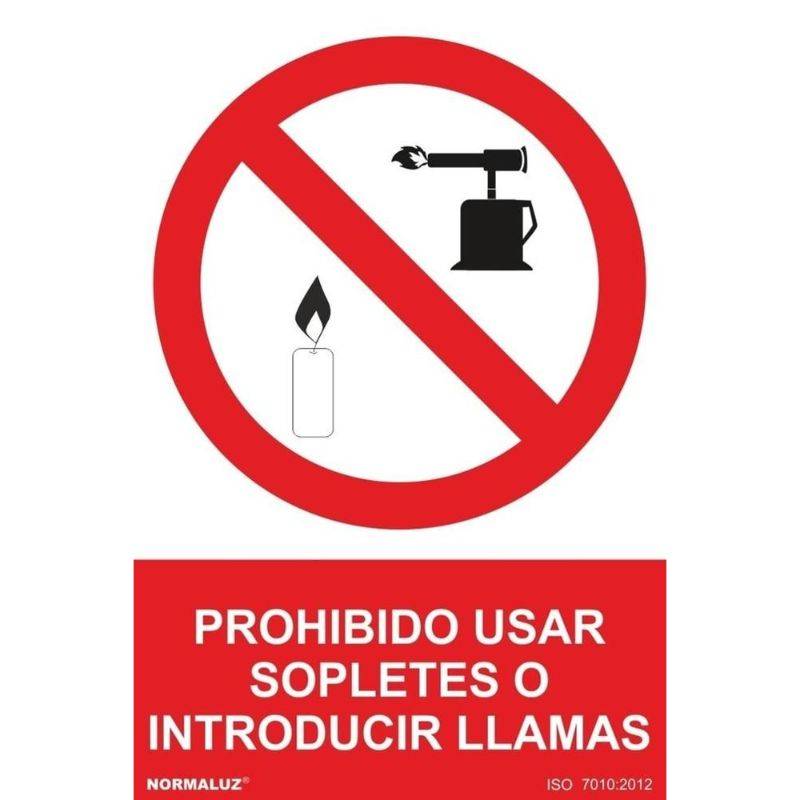 SEÑAL PROHIBIDO USAR SOPLETES PVC