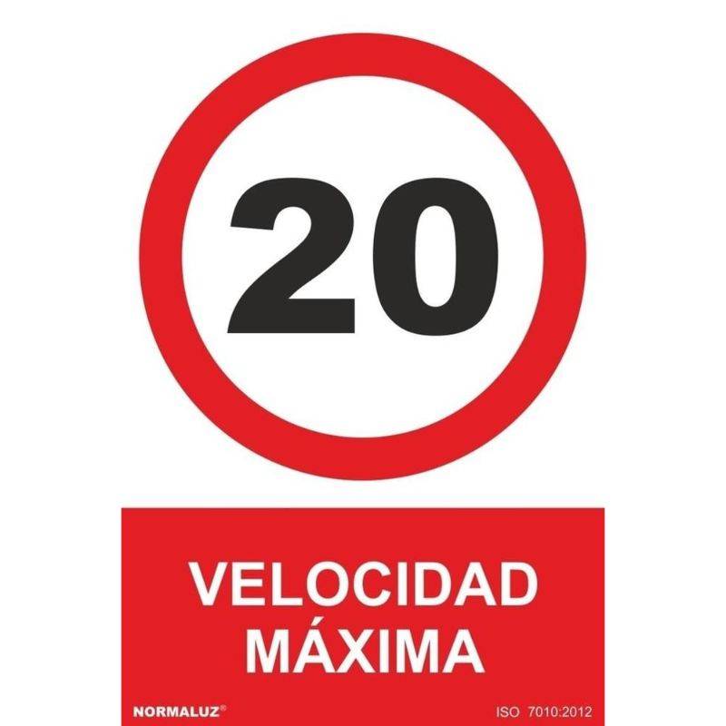 SEÑAL VELOCIDAD MAXIMA 20 PVC