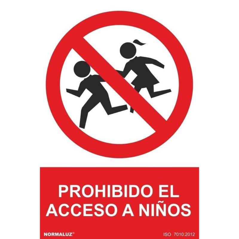SEÑAL PROHIBIDO ACCESO NIÑOS PVC