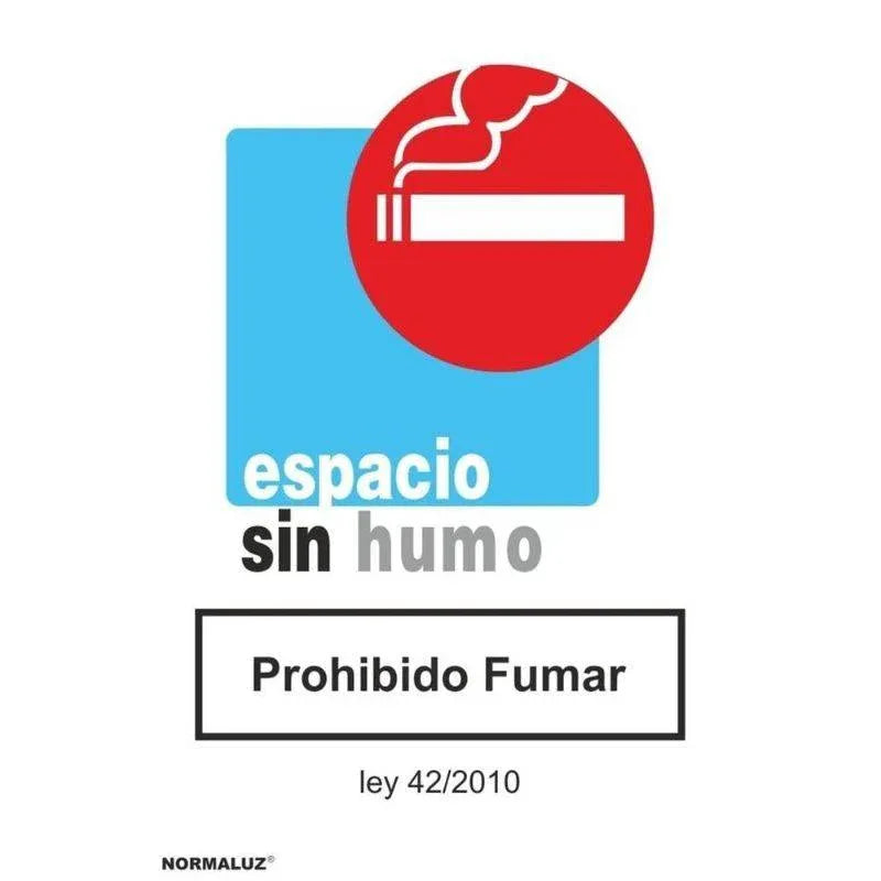 ADHESIVO TRANSPARENTE PROHIBIDO FUMAR ESPACIO SIN HUMO - Naisa Protección Laboral