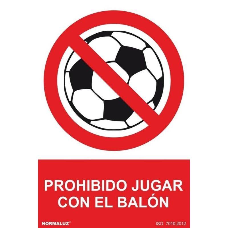 PLACA DE PROIBIDO JOGAR COM BOLA DE PVC