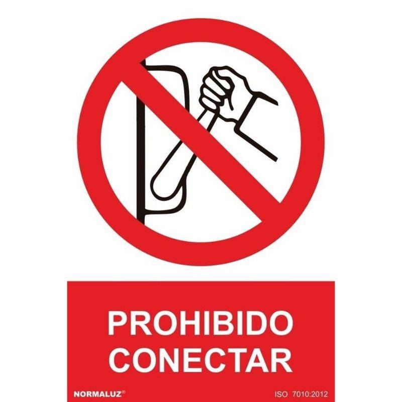 SEÑAL PROHIBIDO CONECTAR PVC