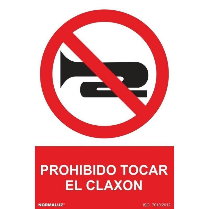PLACA DE PVC PROIBIDA A BUZINA