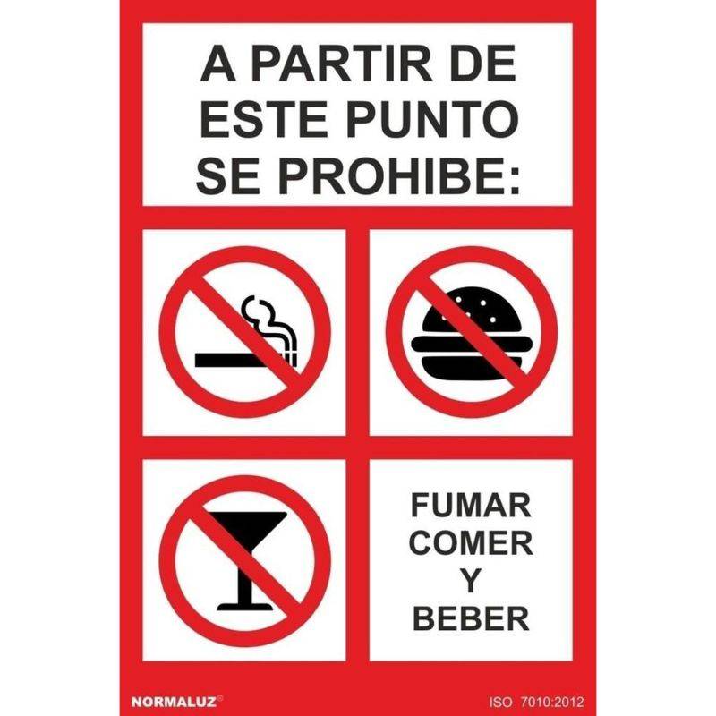 SEÑAL PROHIBIDO A PARTIR DE ESTE PUNTO PVC