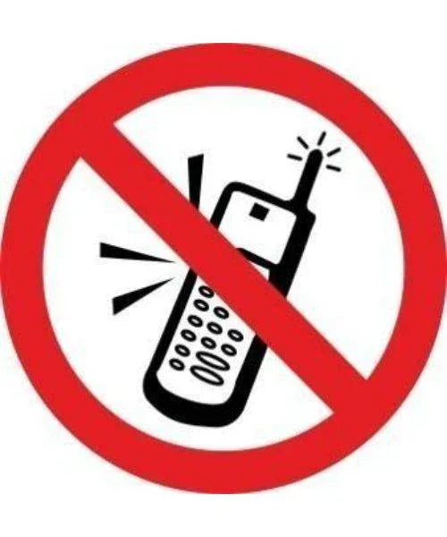 ADHESIVO REDONDO PROHIBIDO MOVILES 9CM - Naisa Protección Laboral