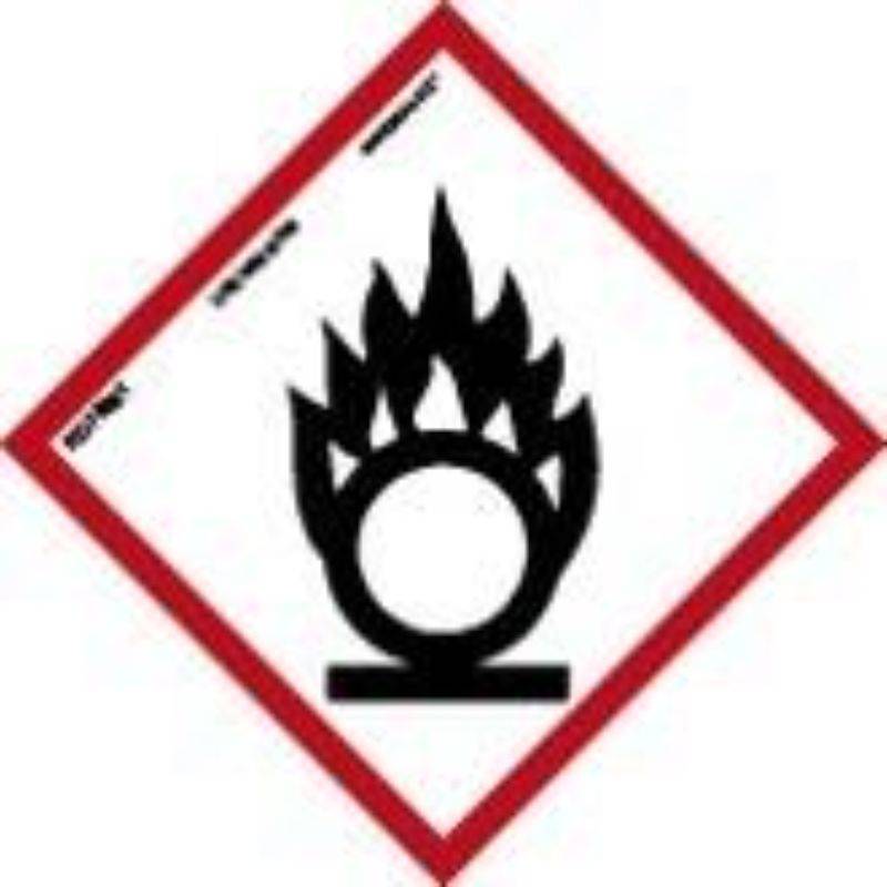 PLACA DE PRODUTO QUÍMICO OXIDANTE EM PVC