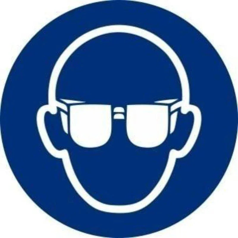 ADHESIVO CIRCULAR OBLIGATORIO GAFAS 9 CM - Naisa Protección Laboral