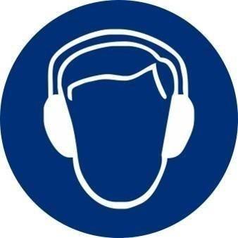 ADHESIVO CIRCULAR OBLIGATORIO PROTECCION ACUSTICA 9 CM - Naisa Protección Laboral