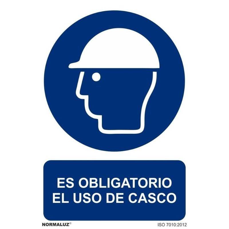 SEÑAL OBLIGATORIO USO DEL CASCO PVC