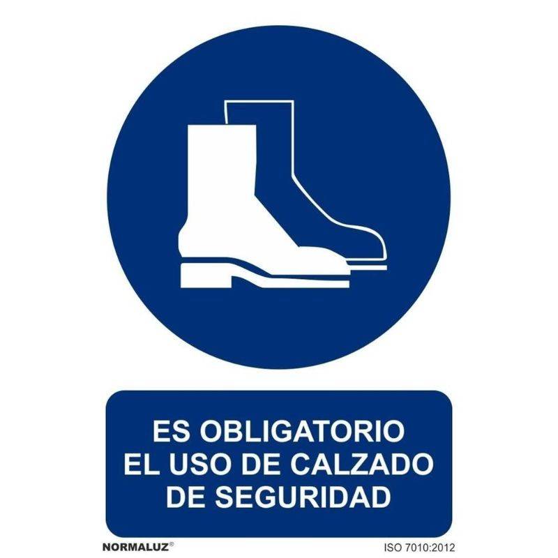 SEÑAL OBLIGATORIO USO DE CALZADO DE SEGURIDAD PVC