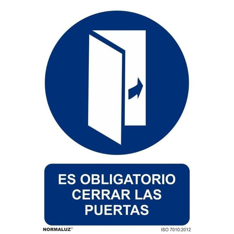 SEÑAL OBLIGATORIO CERRAR LAS PUERTAS PVC