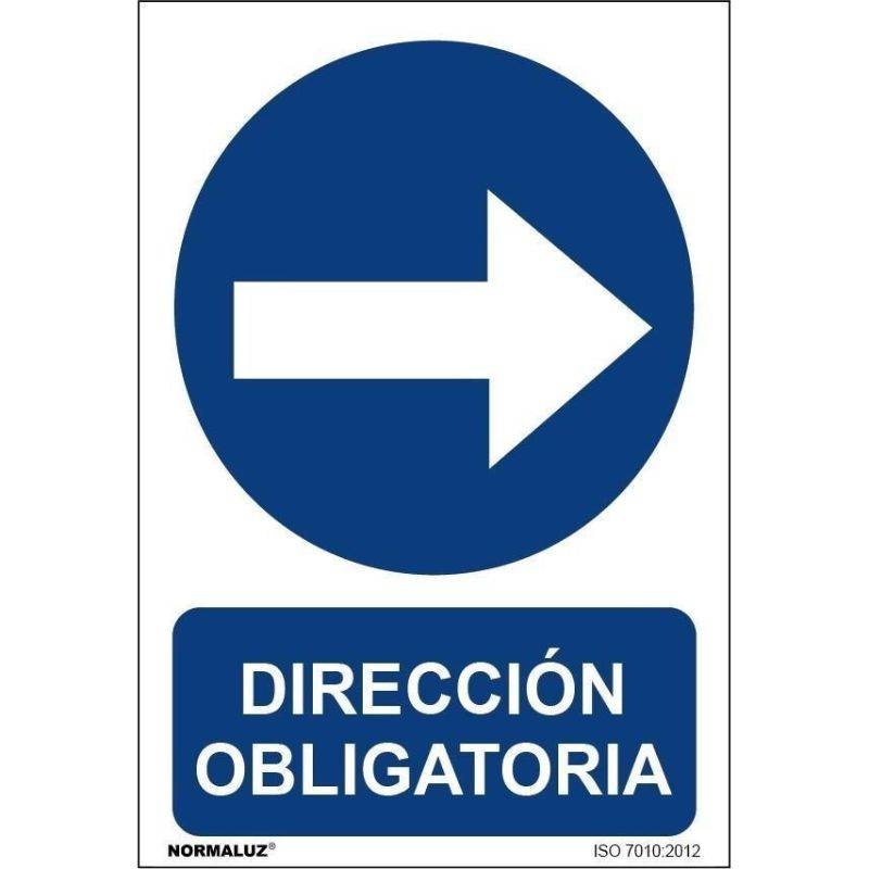 SEÑAL DIRECCION OBLIGATORIA DERECHA PVC