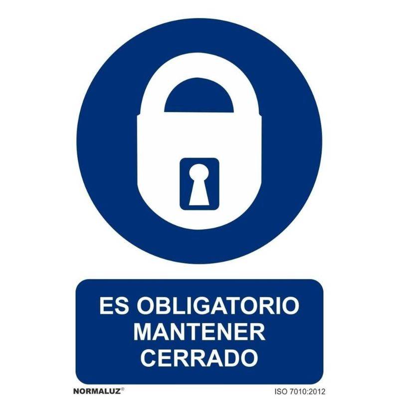 SEÑAL OBLIGATORIO MANTENER CERRADO PVC