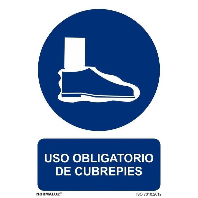 SEÑAL OBLIGATORIO CUBREPIES PVC