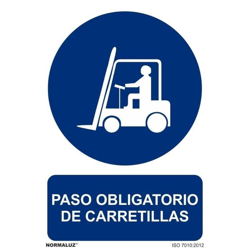 SEÑAL OBLIGATORIO PASO DE CARRETILLAS PVC