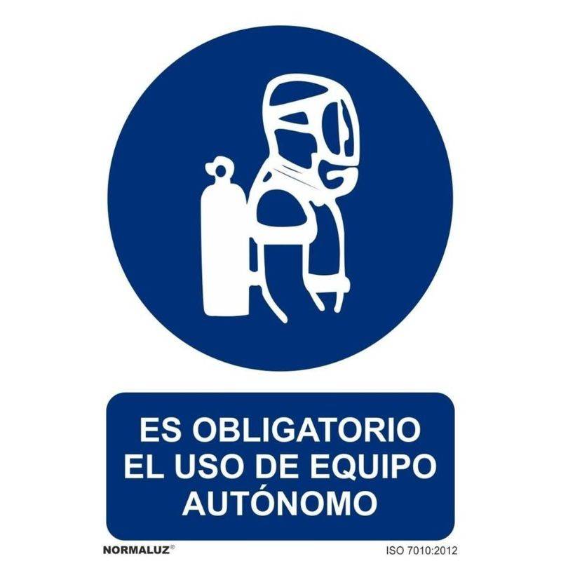 SEÑAL OBLIGATORIO USO EQUIPO AUTONOMO PVC