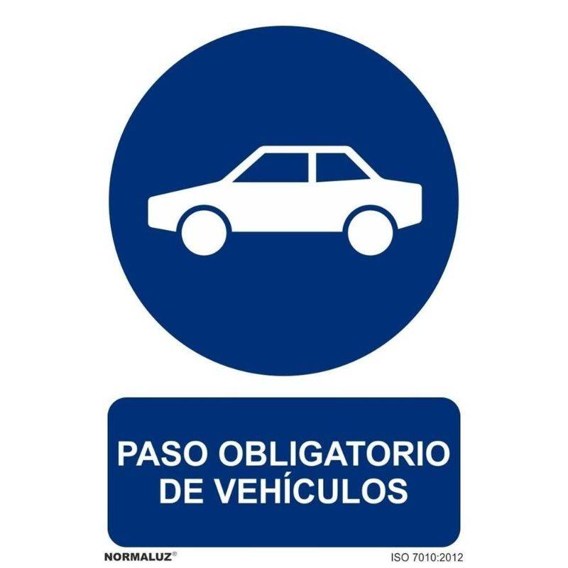 SEÑAL PASO OBLIGATORIO VEHICULOS PVC