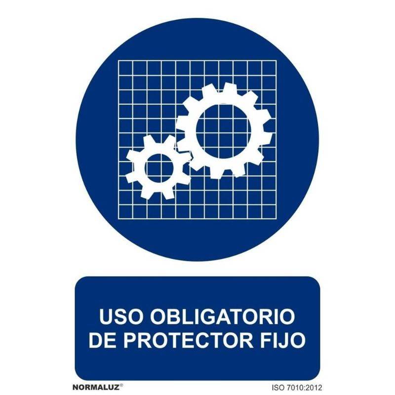 SEÑAL OBLIGACION PROTECTOR FIJO PVC