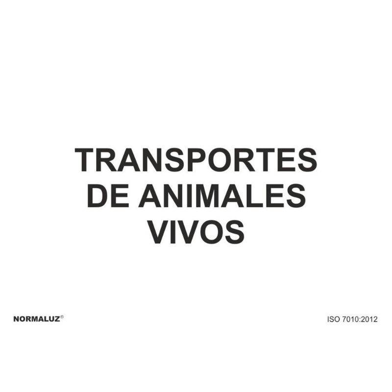SEÑAL TRANSPORTE ANIMALES VIVOS PVC