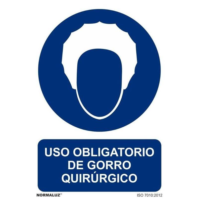SEÑAL OBLIGATORIO GORRO QUIRURGICO PVC