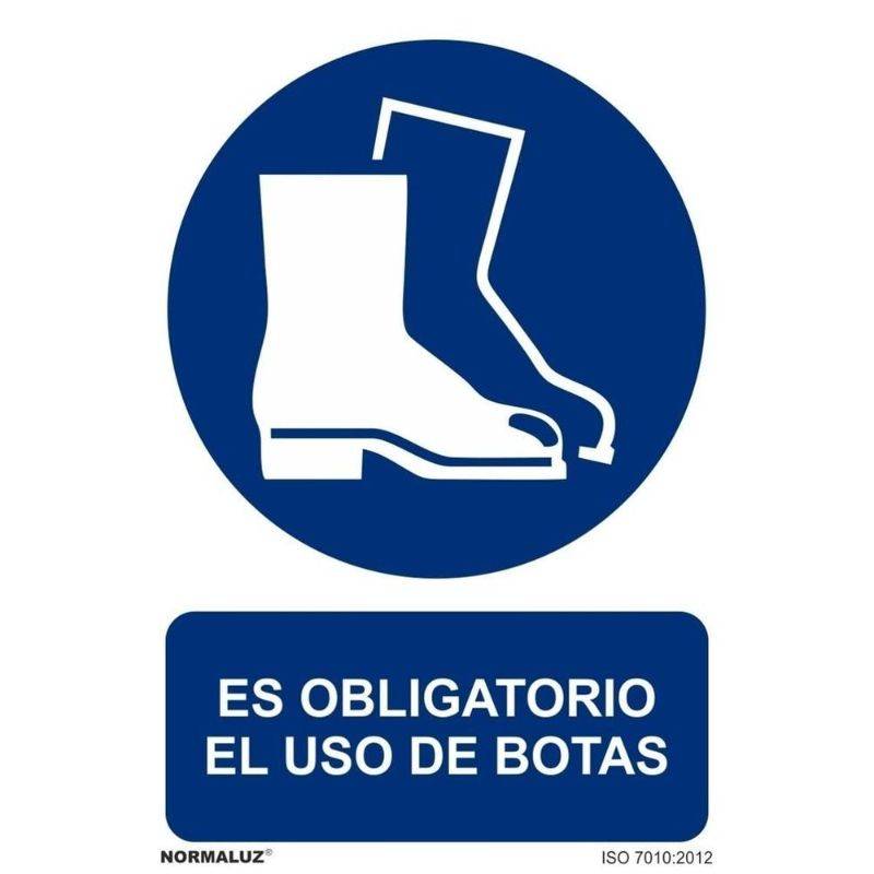 SEÑAL OBLIGATORIO EL USO DE BOTAS PVC