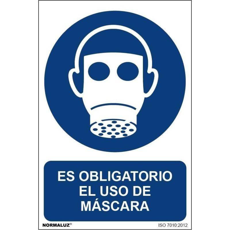 SEÑAL OBLIGATORIO USO DE LA MASCARA PVC