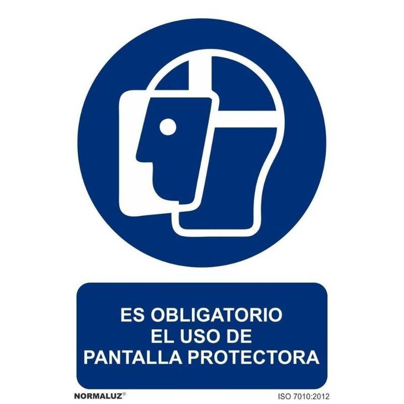 SEÑAL OBLIGATORIO USO DE PANTALLA PROTECTORA PVC