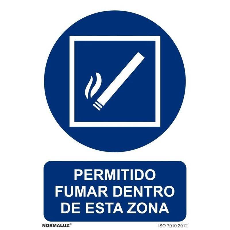 SEÑAL PERMITIDO FUMAR EN ESTA ZONA PVC