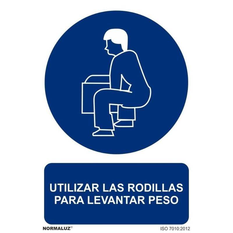 SEÑAL UTILIZAR LAS RODILLAS LEVANTAR PESO PVC