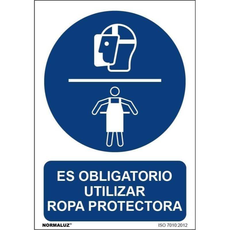 SEÑAL OBLIGATORIO USAR ROPA PROTECTORA PVC