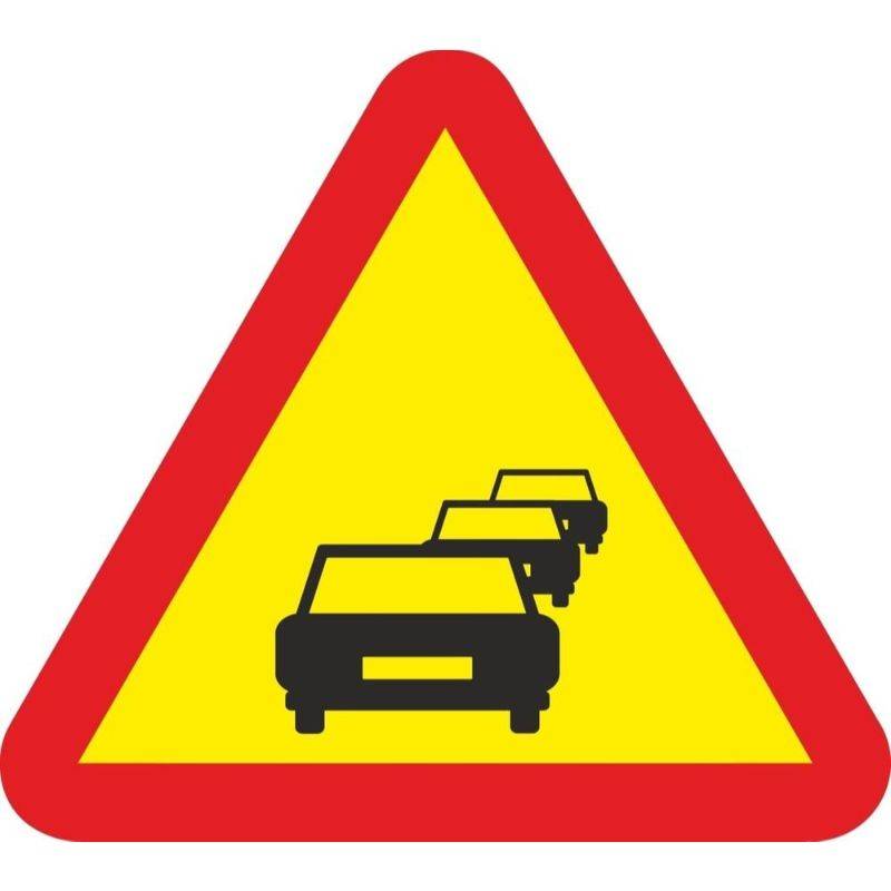 SEÑAL VIAL CIRCULACION LENTA ACERO TERMOLACADO