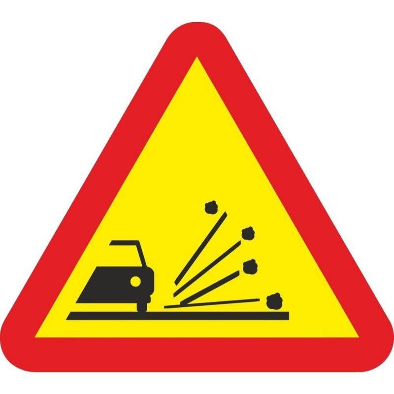 SEÑAL VIAL GRAVILLA SUELTA ACERO TERMOLACADO