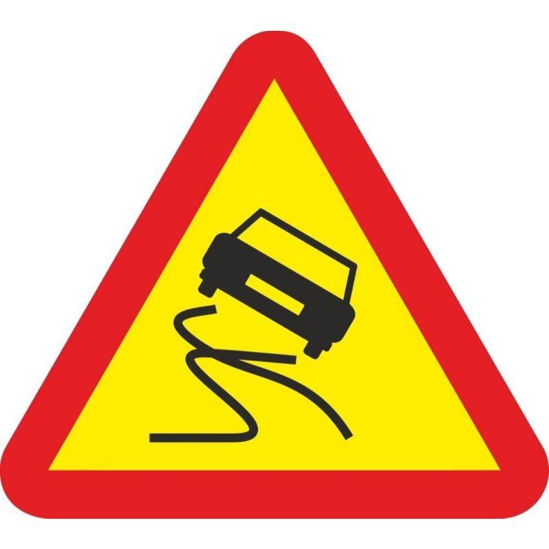 SEÑAL VIAL PAVIMENTO DESLIZANTE ACERO TERMOLACADO