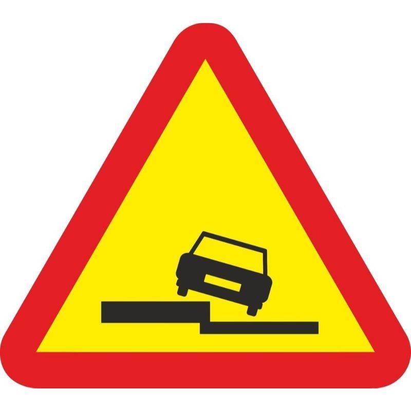 SEÑAL VIAL ESCALON LATERAL ACERO TERMOLACADO