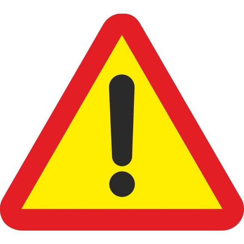 SEÑAL VIAL PELIGRO INDEFINIDO ACERO TERMOLACADO