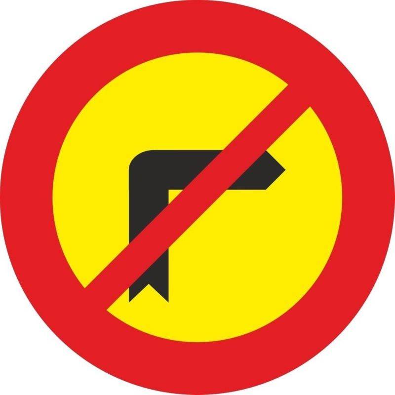 PLACA DE TRÂNSITO PROIBIDA A VIRADA À DIREITA, AÇO TERMO-REVESTIDO