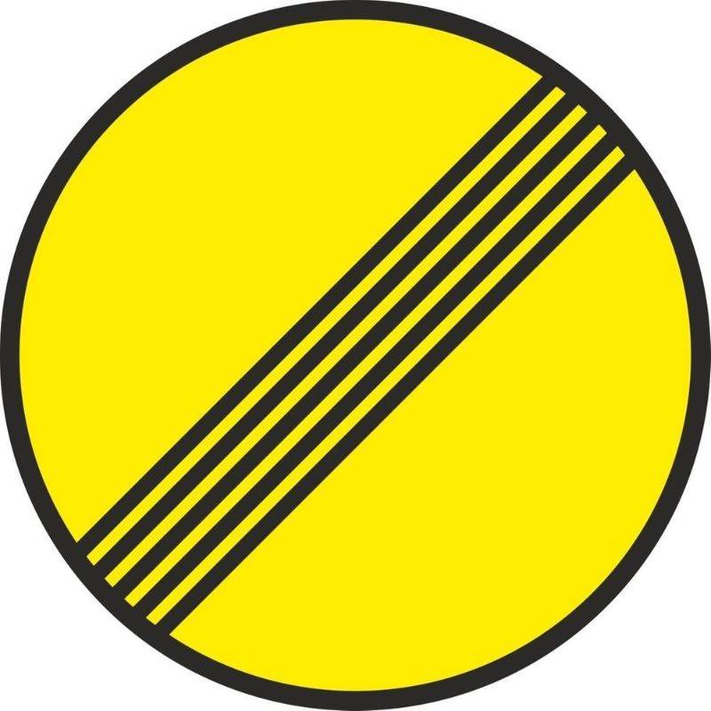 SEÑAL VIAL FIN DE PROHIBICION ACERO TERMOLACADO